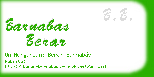 barnabas berar business card